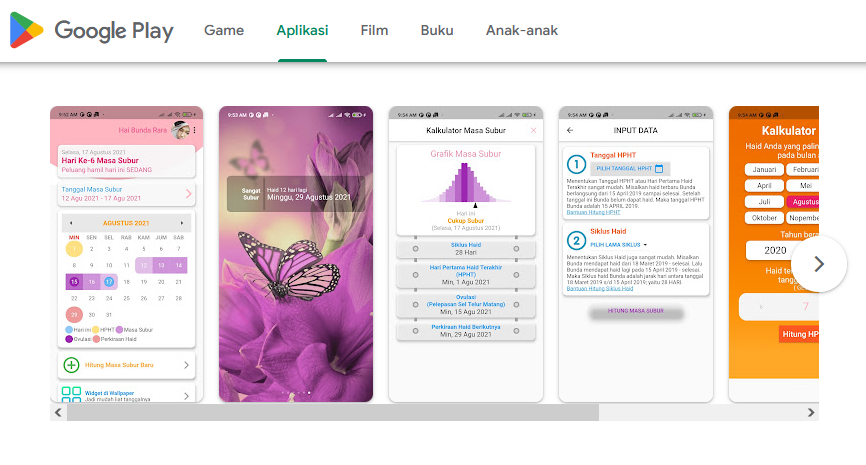 Aplikasi Kalkulator Masa Subur