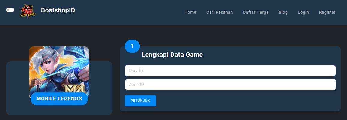 GostshopID topup Mobile Legends
